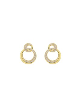 PENDIENTES DORADOS DOBLE...