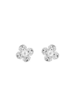 PENDIENTES DE PERLAS FLOR...