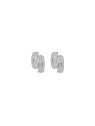 Pendientes aros dobles con circonitas baguette