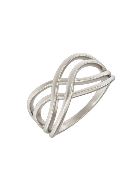 Anillo maxi de Plata de Ley 925 con líneas entrelazadas