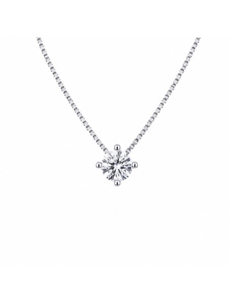 Gargantilla diamante de laboratorio en plata 0,10 ct 3,00 mm