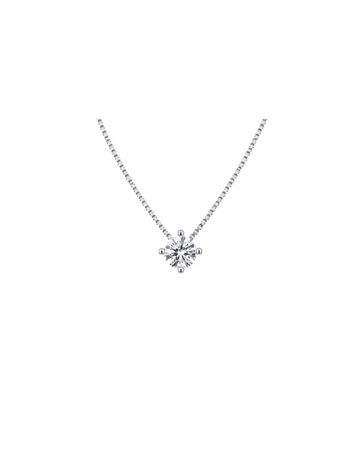 Gargantilla diamante de laboratorio en plata 0,10 ct 3,00 mm