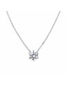 Gargantilla diamante de laboratorio en plata 0,34 ct 4,50 mm