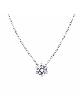 Gargantilla diamante de laboratorio en plata 0,34 ct 4,50 mm