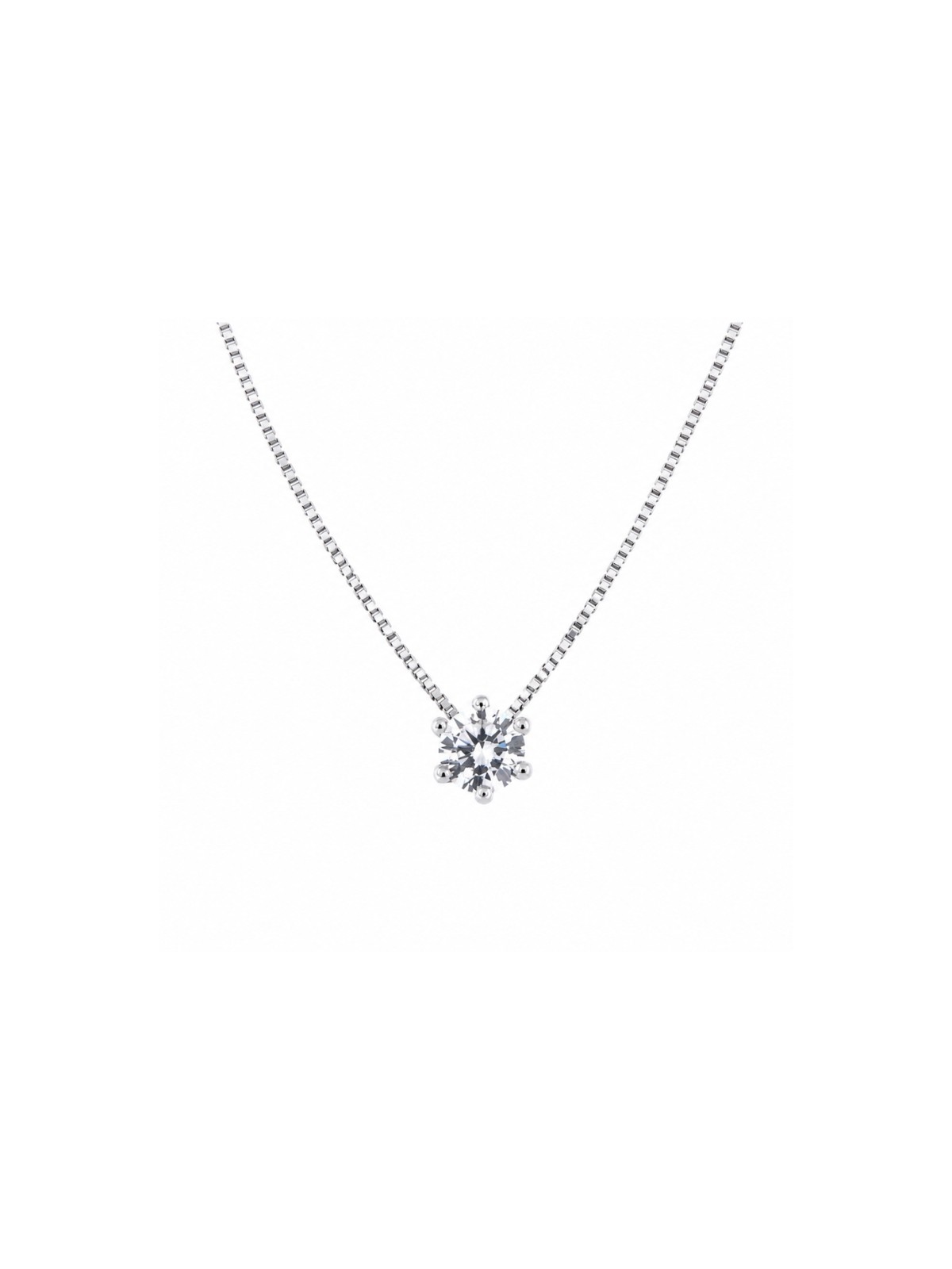 Gargantilla diamante de laboratorio en plata 0,34 ct 4,50 mm