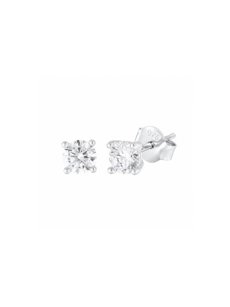 Pendientes de diamantes en plata 0,30 ct 3,50 mm