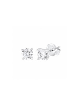 Pendientes de diamantes en plata 0,48 ct 4,00 mm