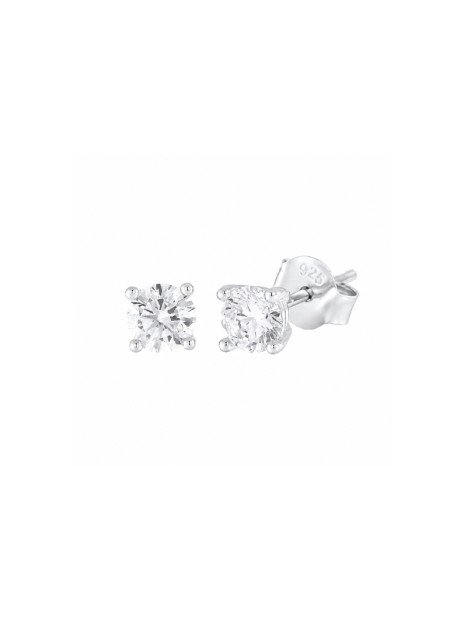 Pendientes de diamantes en plata 0,68 ct 4,50 mm