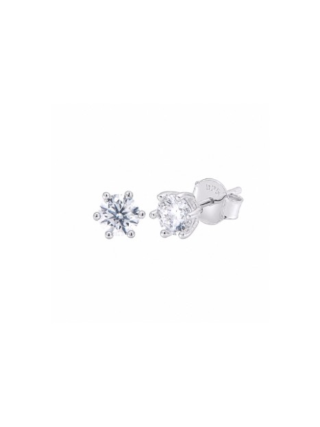 Pendientes de diamantes en plata 0,20 ct 3,00 mm