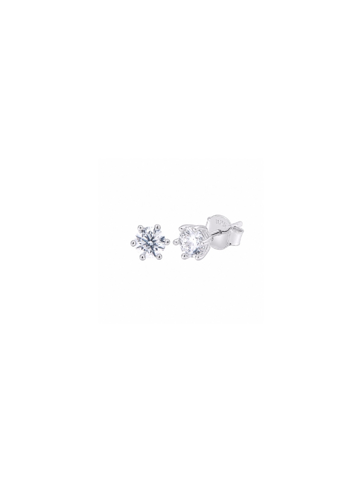 Pendientes de diamantes en plata 0,30 ct 3,50 mm