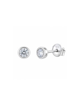Pendientes de diamantes en plata 0,20 ct 3,00 mm