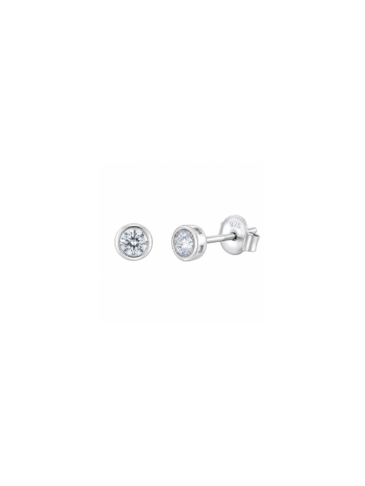 Pendientes de diamantes en plata 0,30 ct 3,50 mm