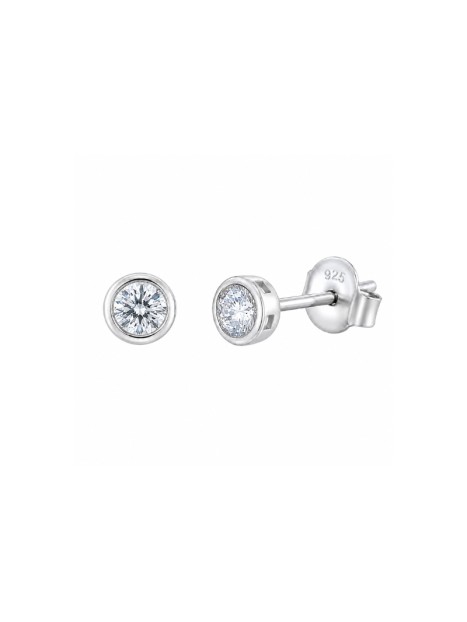 Pendientes de diamantes en plata 0,68 ct 4,50 mm