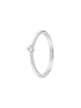 Anillo diamante de laboratorio en plata 0,10 ct 3,00 mm