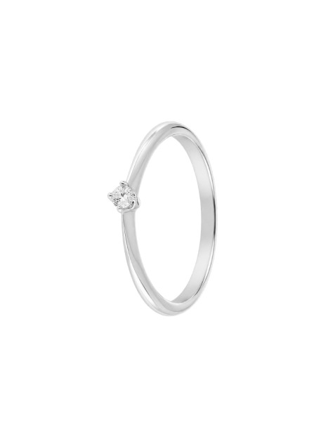 Anillo diamante de laboratorio en plata 0,10 ct 3,00 mm