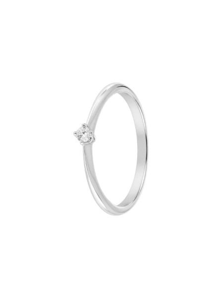 Anillo diamante de laboratorio en plata 0,10 ct 3,00 mm