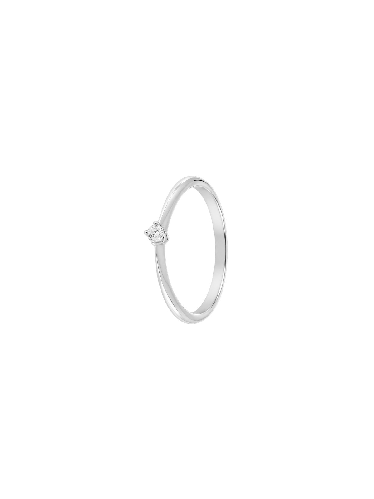 Anillo diamante de laboratorio en plata 0,10 ct 3,00 mm