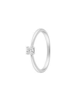 Anillo diamante de laboratorio en plata 0,15 ct 3,50 mm