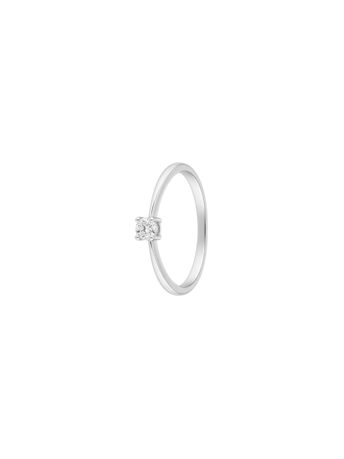 Anillo diamante de laboratorio en plata 0,15 ct 3,50 mm