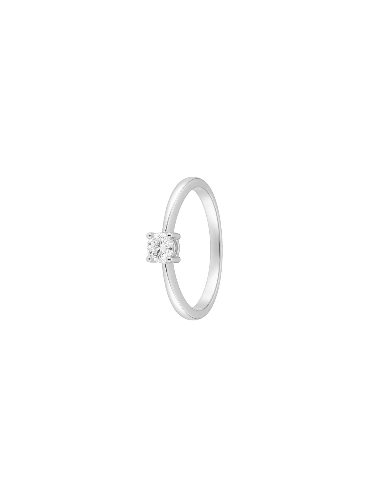 Anillo diamante de laboratorio en plata 0,34 ct 4,50 mm