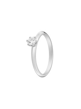 Anillo diamante de laboratorio en plata 0,34 ct 4,50 mm