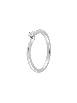 Anillo diamante de laboratorio en plata 0,10 ct 3,00 mm