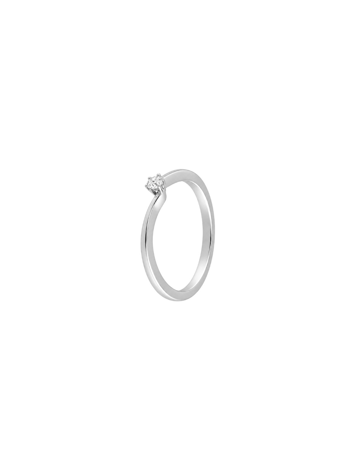 Anillo diamante de laboratorio en plata 0,10 ct 3,00 mm