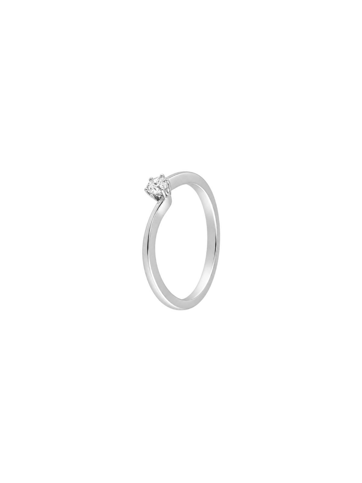 Anillo diamante de laboratorio en plata 0,15 ct 3,50 mm