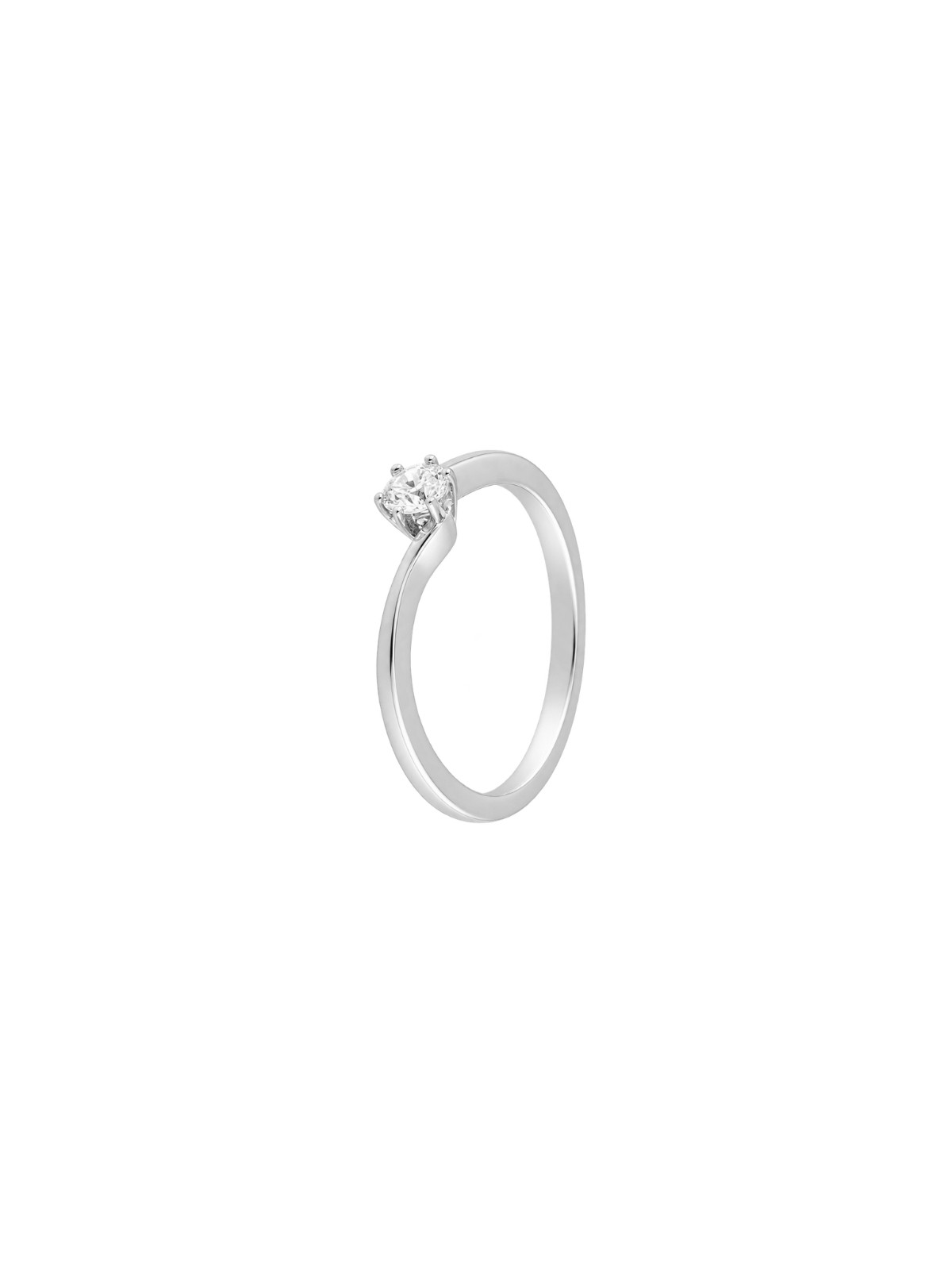 Anillo diamante de laboratorio en plata 0,34 ct 4,50 mm