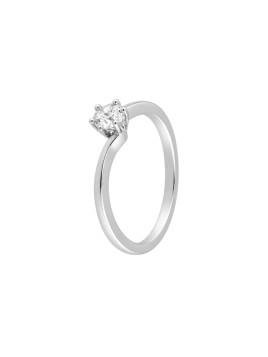 Anillo diamante de laboratorio en plata 0,45 ct 5,00 mm