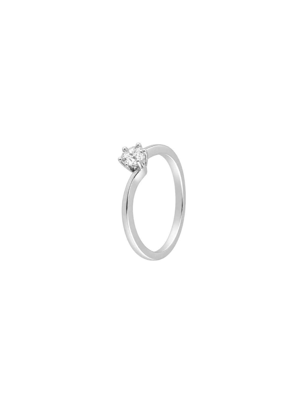 Anillo diamante de laboratorio en plata 0,45 ct 5,00 mm