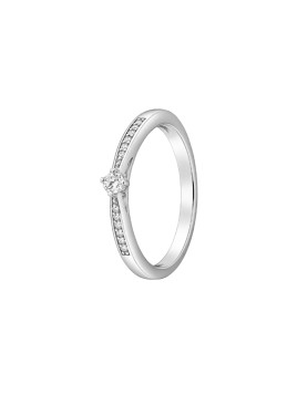 Anillo diamante de laboratorio en plata con 13 diamantes 0,105 ct