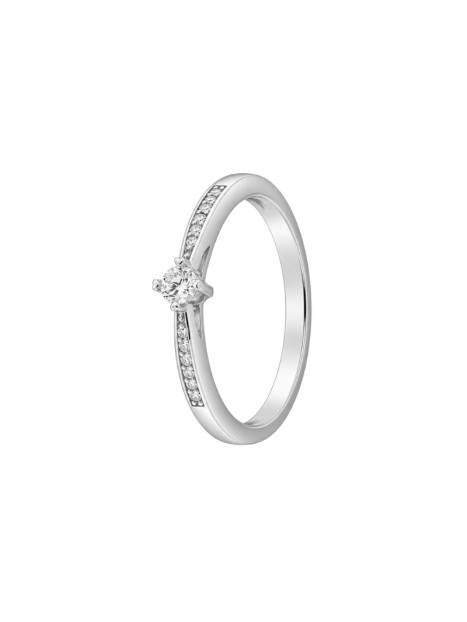 Anillo diamante de laboratorio en plata con 13 diamantes 0,165 ct