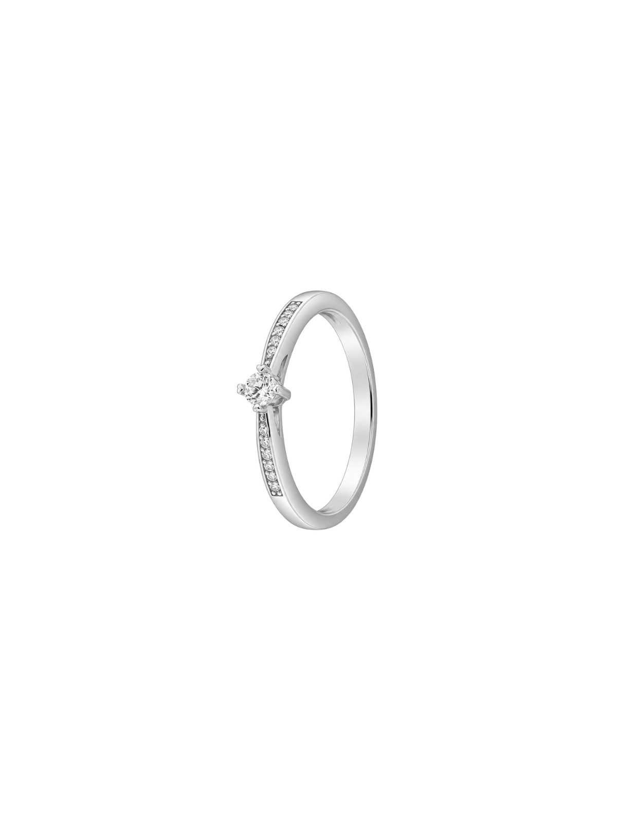 Anillo diamante de laboratorio en plata con 13 diamantes 0,165 ct