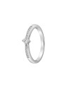 Anillo diamante de laboratorio en plata con 13 diamantes 0,165 ct
