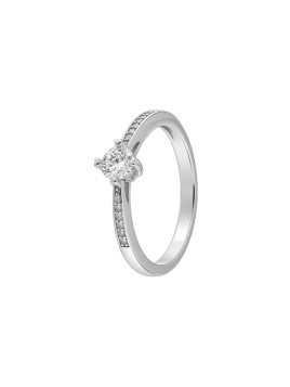 Anillo diamante de laboratorio en plata con 13 diamantes 0,40 ct