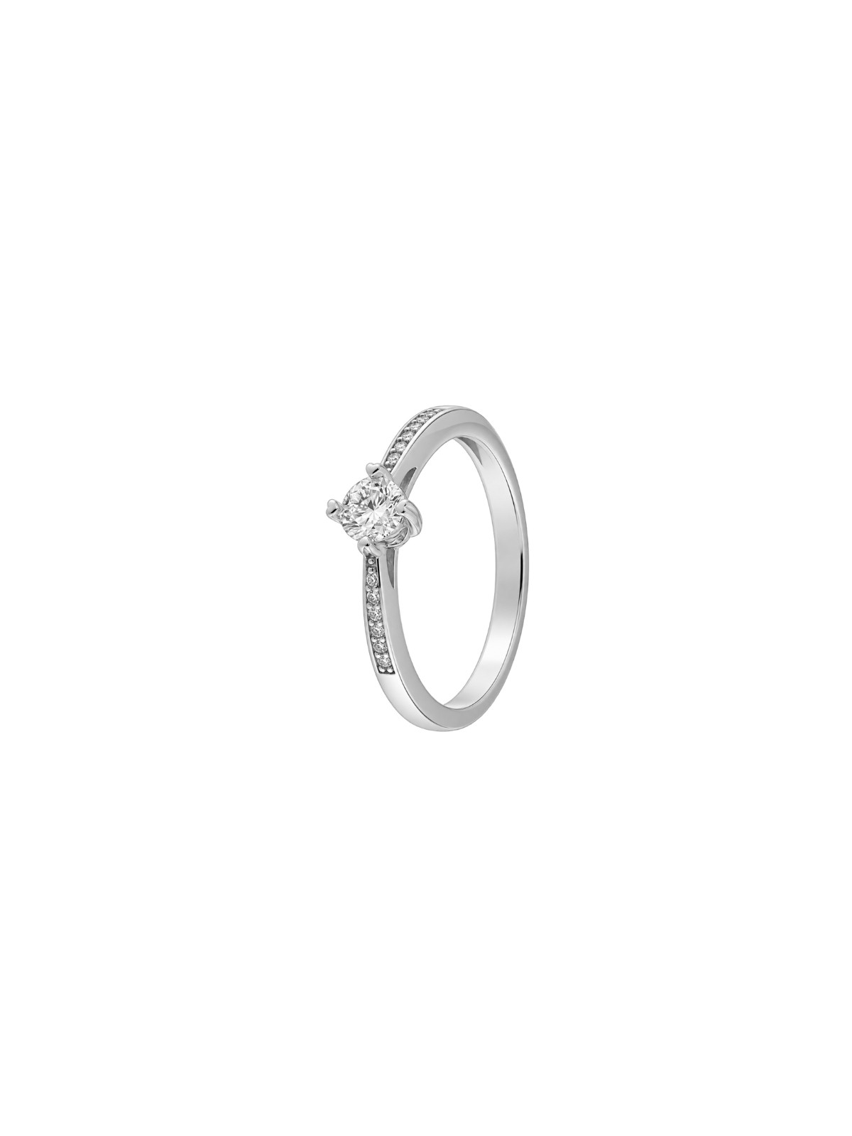 Anillo diamante de laboratorio en plata con 13 diamantes 0,40 ct
