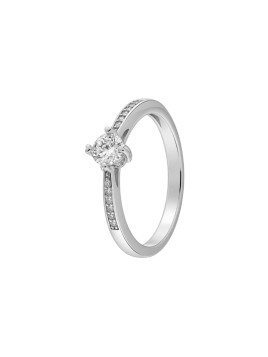 Anillo diamante de laboratorio en plata con 13 diamantes 0,55 ct