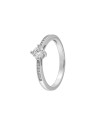 Anillo diamante de laboratorio en plata con 13 diamantes 0,55 ct