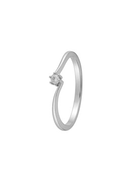 Anillo diamante de laboratorio en plata con 17 diamantes 0,17 ct