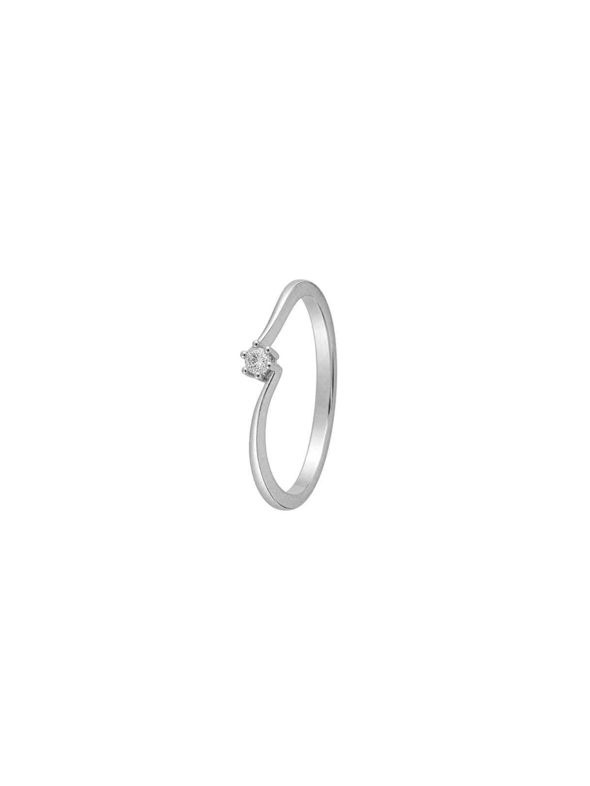 Anillo diamante de laboratorio en plata con 17 diamantes 0,17 ct