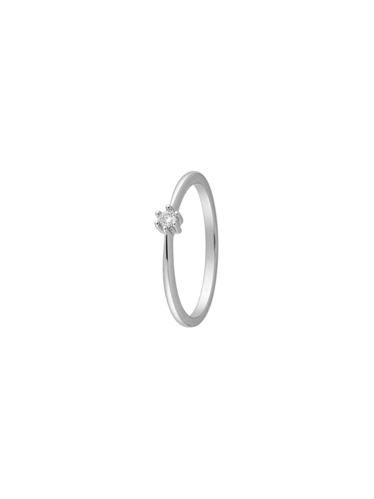 Anillo diamante de laboratorio en plata 0,069 ct 2,50 mm