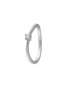 Anillo diamante de laboratorio en plata solitario talla redonda color G VS