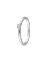 Anillo diamante de laboratorio en plata solitario talla redonda color G VS