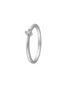 Anillo diamante de laboratorio en plata talla redonda color G VS