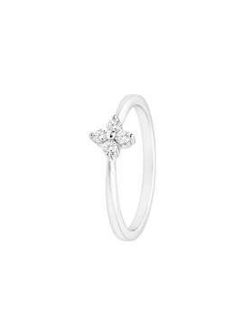 Anillo diamante de laboratorio en plata con 4 diamantes 0,152 ct