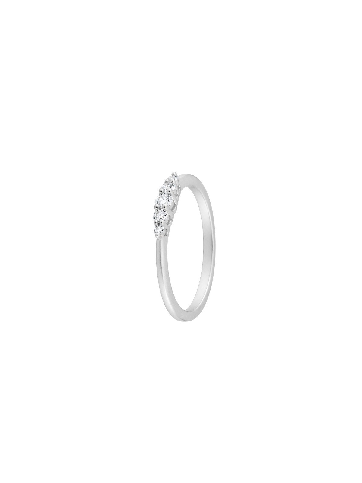 Anillo diamante de laboratorio en plata talla redonda color G VS