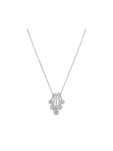 Gargantilla plata con cinco circonitas blancas