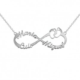 <p style="text-align:justify;">Gargantilla que contiene un nombre personalizado, una palabra que desee o un mensaje en Plata de