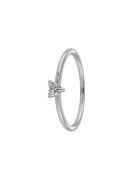Anillo diamante de laboratorio en plata 925 con diamante de corte brillante de 0,20 ct, pureza VS y color G